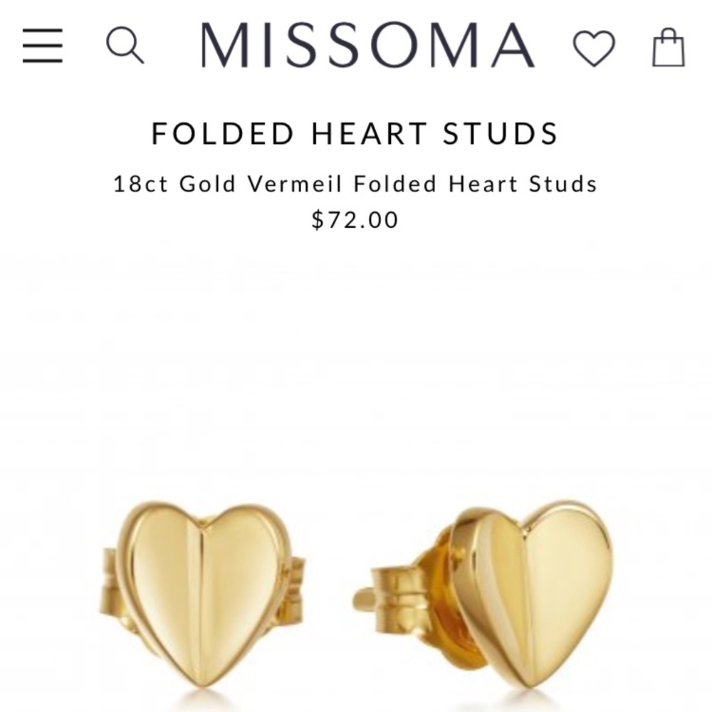 Missoma heart studs